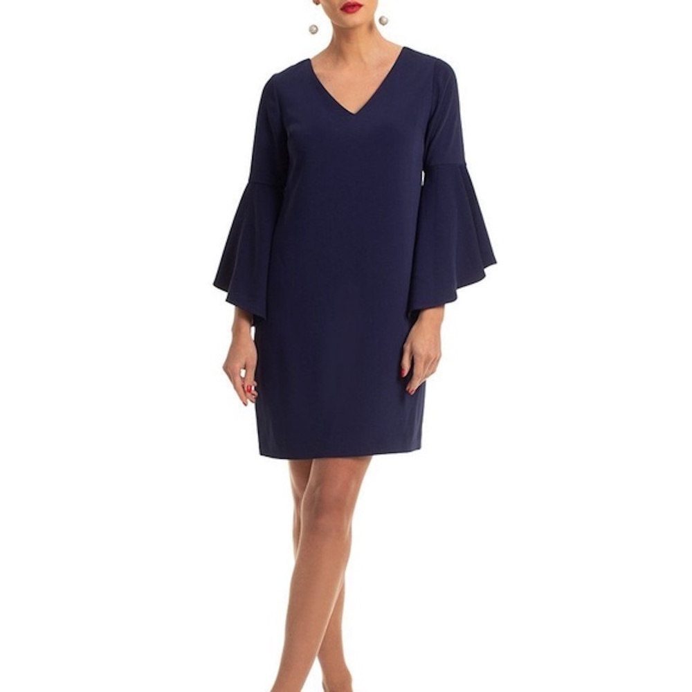 *NEW NICO BELL V-NECK CASUAL DRESS